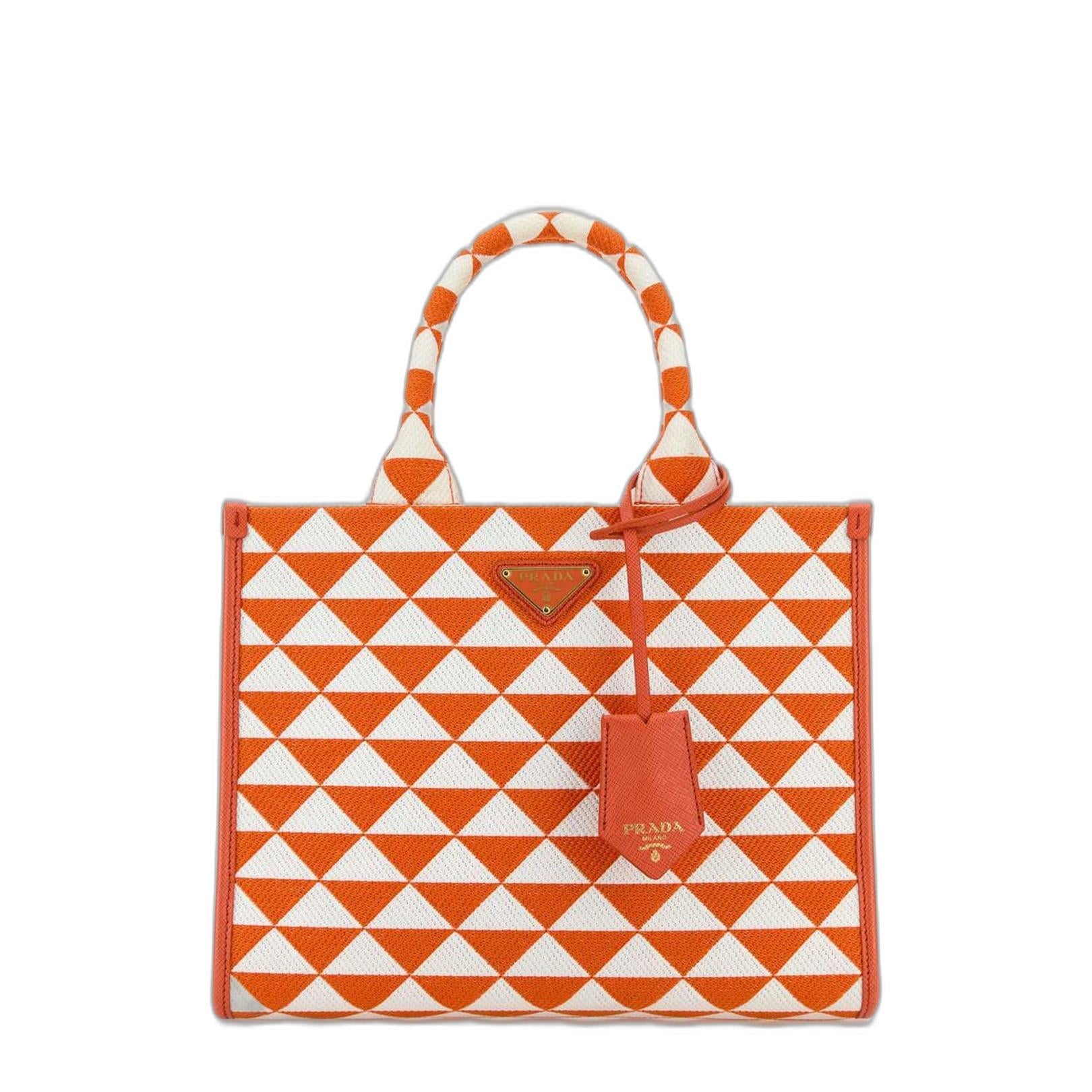 Symbole Small Top Handle Bag in Arancio Bianco - Image 1