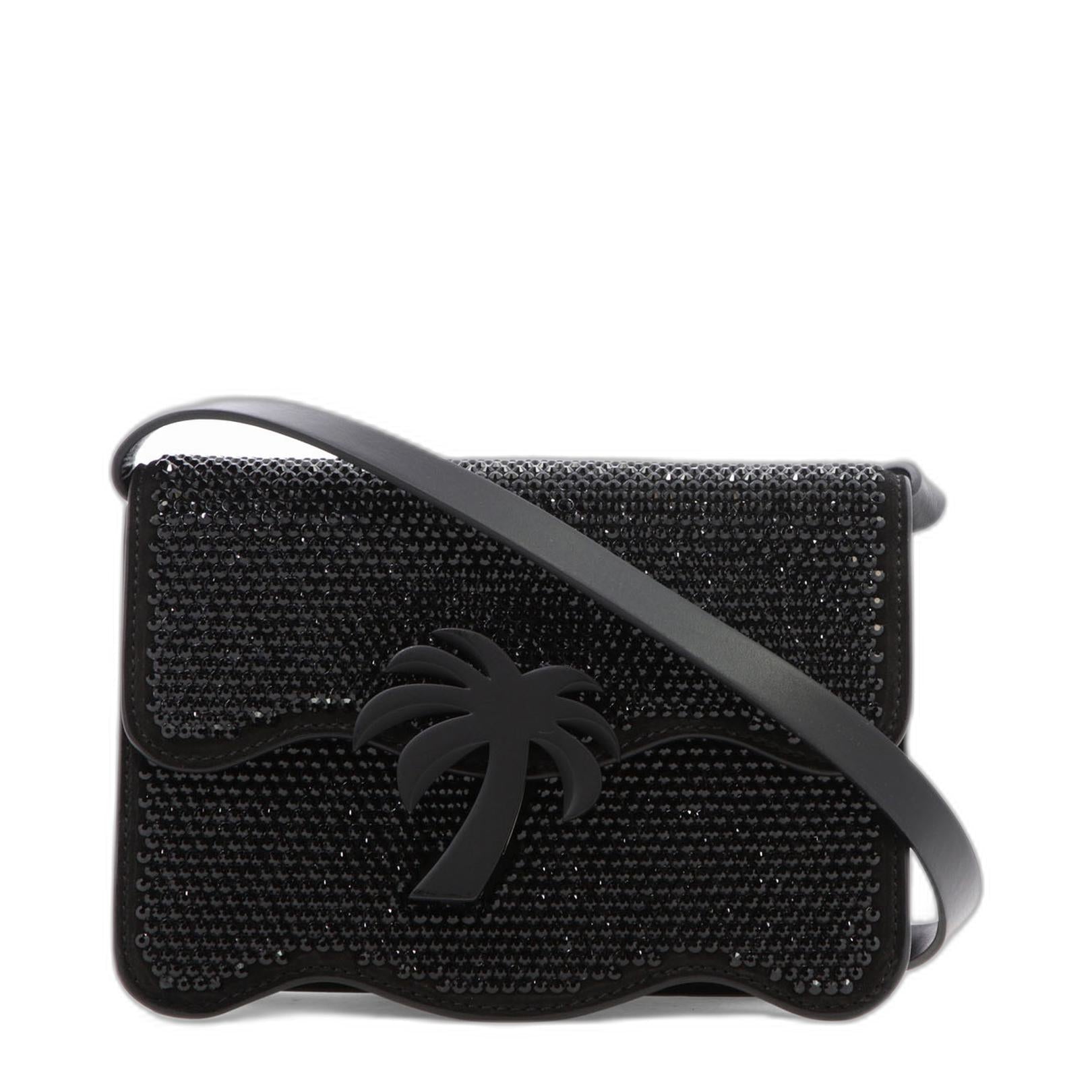 Palm Beach Calf Leather Shoulder Bag - Black - Image 2