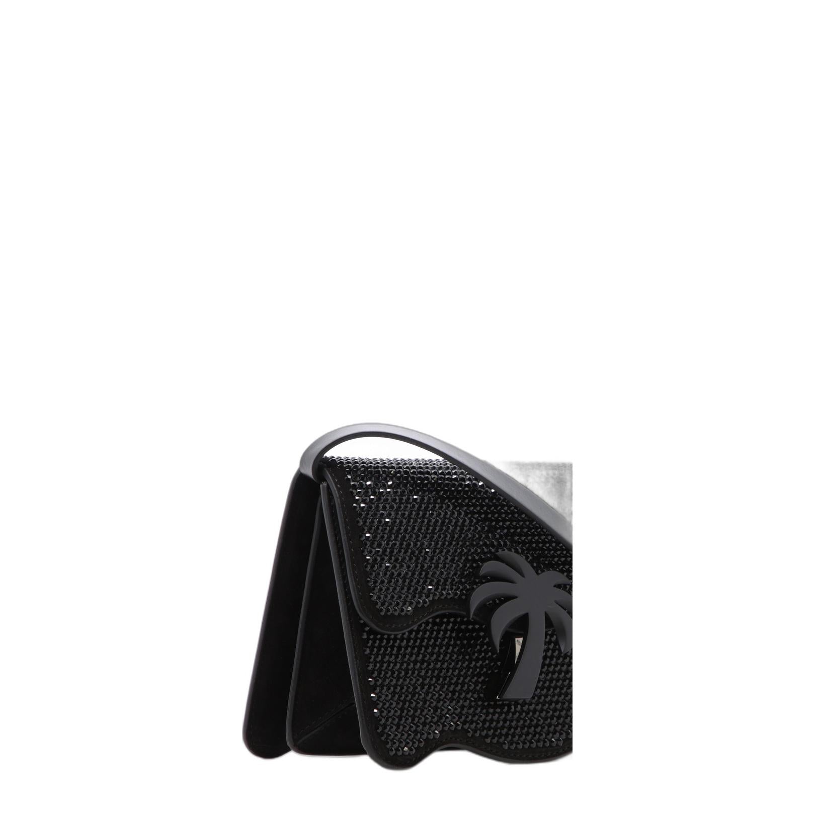 Palm Beach Calf Leather Shoulder Bag - Black - Image 13