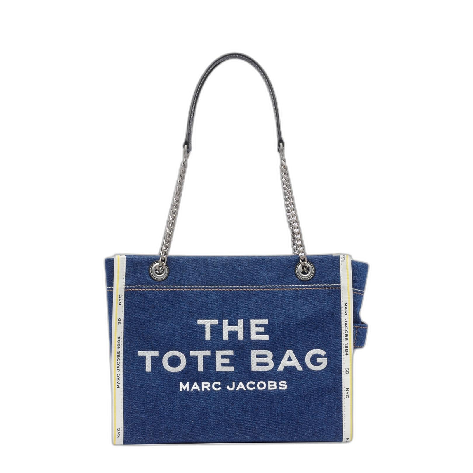 The Denim Chain Medium Tote Bag - Image 5