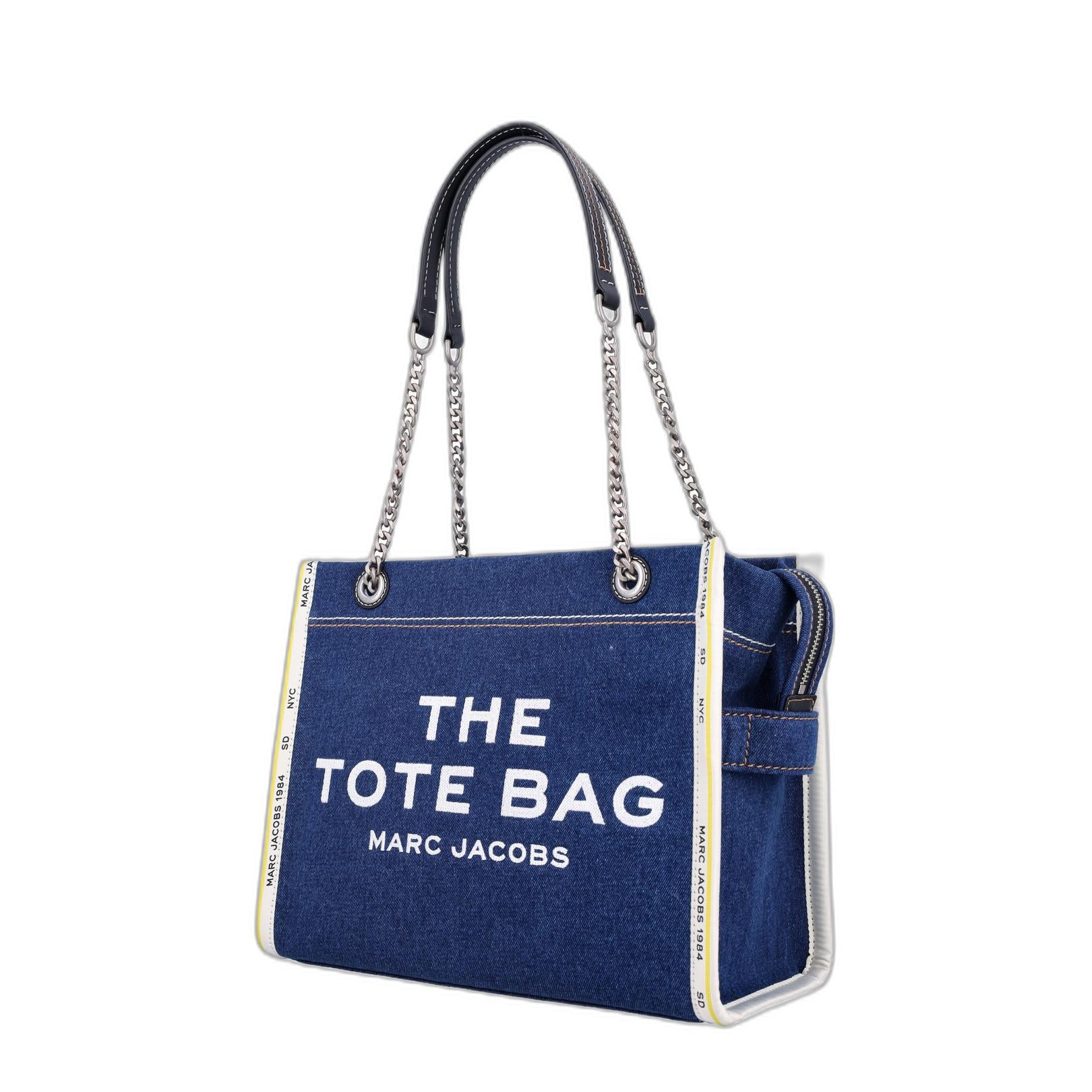 The Denim Chain Medium Tote Bag - Image 3