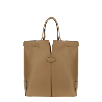 Tod’s Di Bag Folio Small Leather Shopping Bag - Cappuccino - Image 2