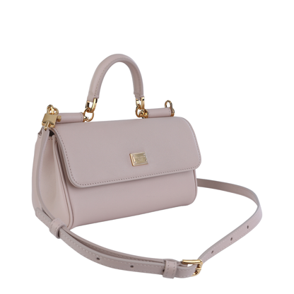 My Sicily Mini Calf Leather Top-Handle Bag - Beige - Image 4