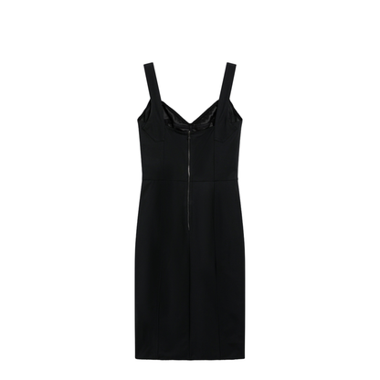 Black Sheath Dress with Lace Details - Image 2