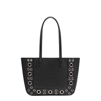 Nellcôte Mini Leather Shopping Bag - Black - Image 2