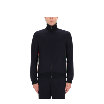 Blue Full Zip Jacket With Zip Closure - Image 4