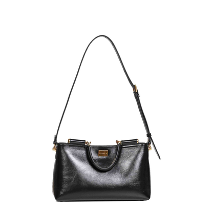 Vittoria Medium Calfskin Handbag - Black - Image 2