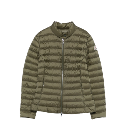 Olive Green Nylon Genet Down Jacket - Image 1