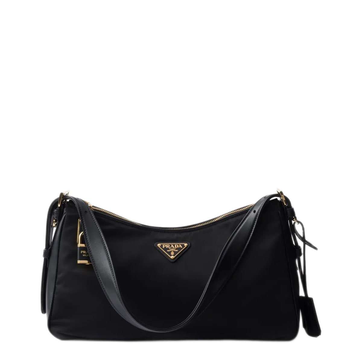 Aimée Large Re-Nylon Shoulder Bag - Black - Image 1