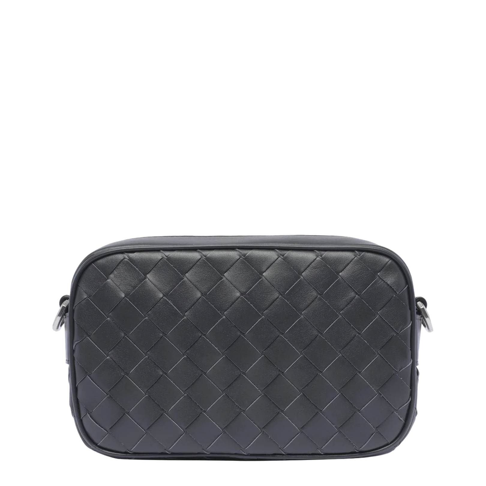 Intrecciato Mini Leather Crossbody Bags - Gray - Image 1