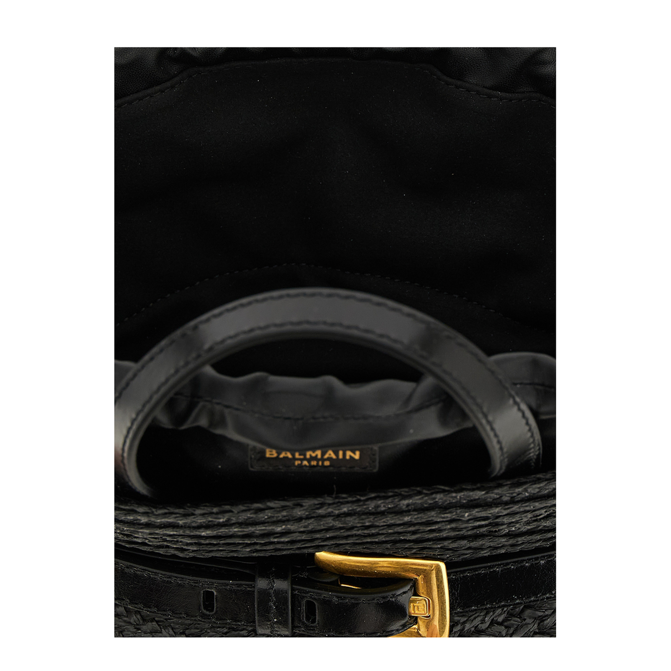 Shuffle Mini Bag in Calfskin and Raffia - Image 5