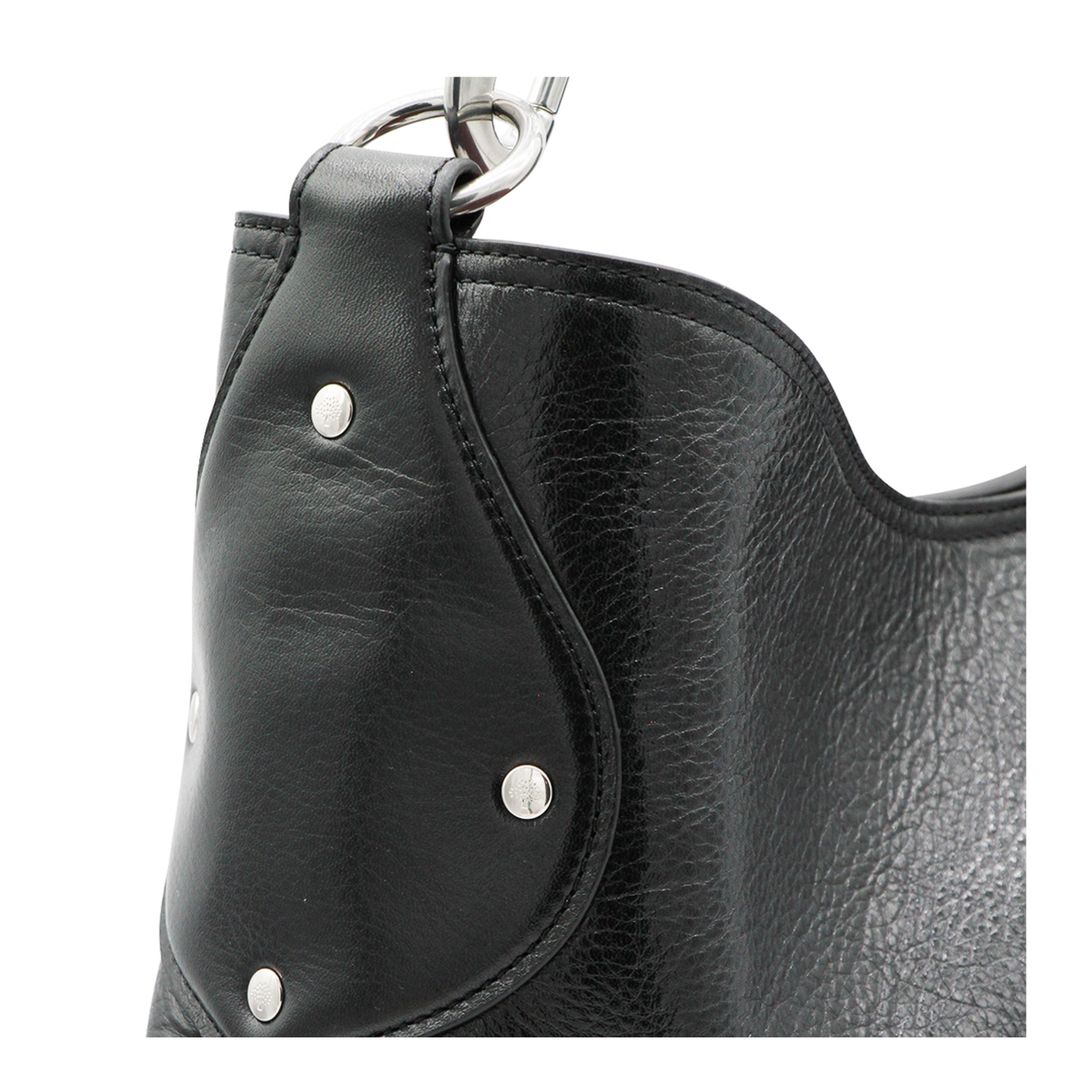 Hackney Shoulder Bag High Shine Calf Leather - Black - Image 7