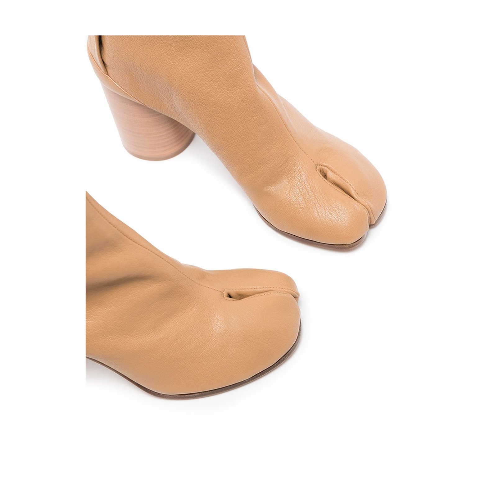 Brown Leather Tabi Ankle Boots - Image 6