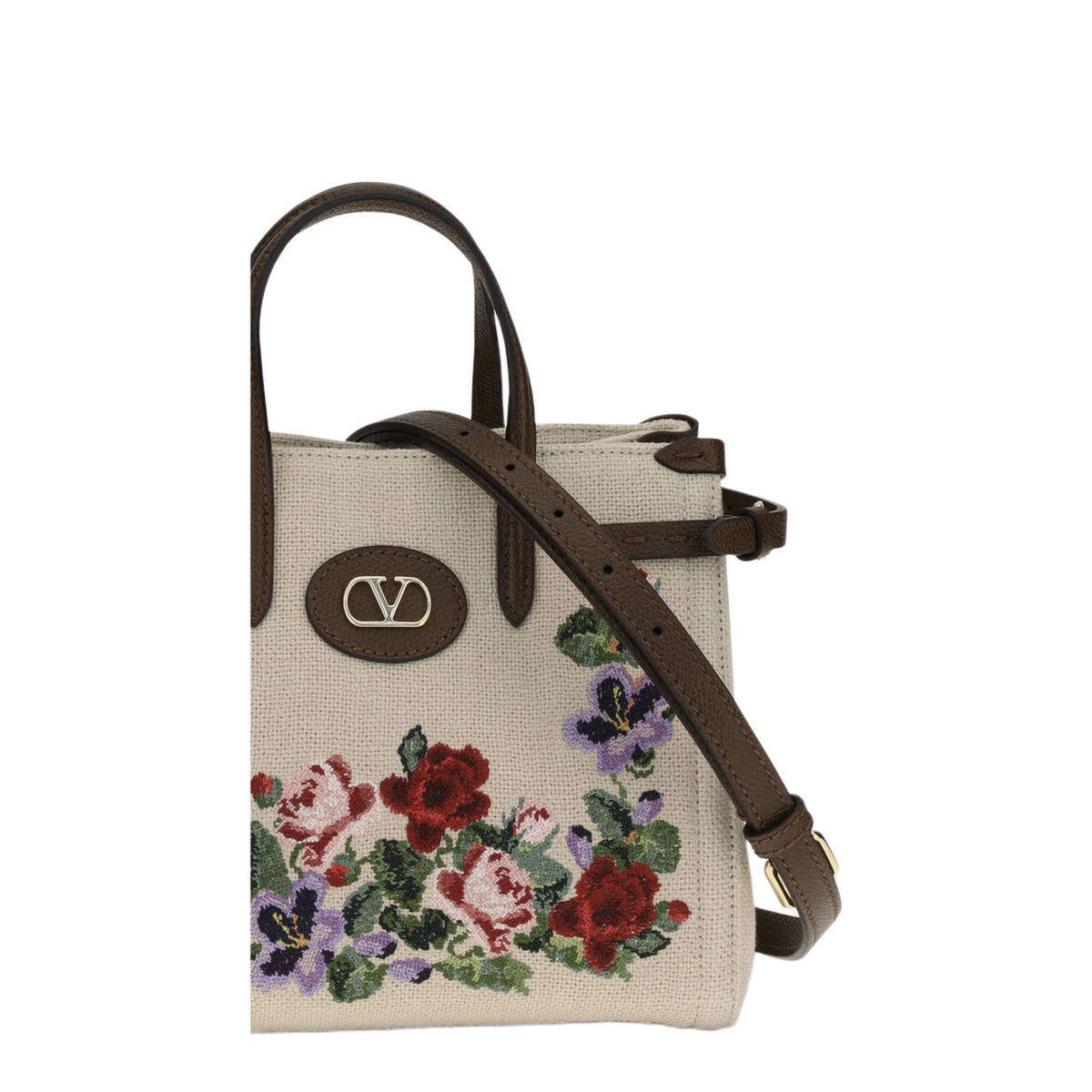 Antibes Small Linen Shopping Bag - ecru/multicolor - Image 4