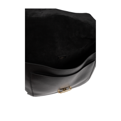Rider Medium Lambskin Shoulder Bag - Black - Image 5