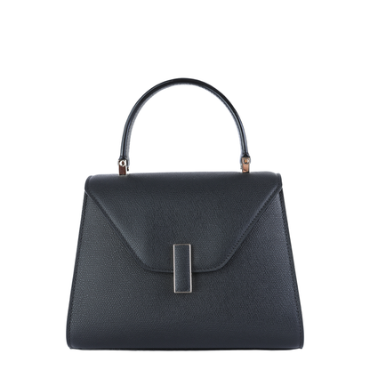 Iside Mini Millepunte Calf Leather Top Handle Bag - Black - Image 1