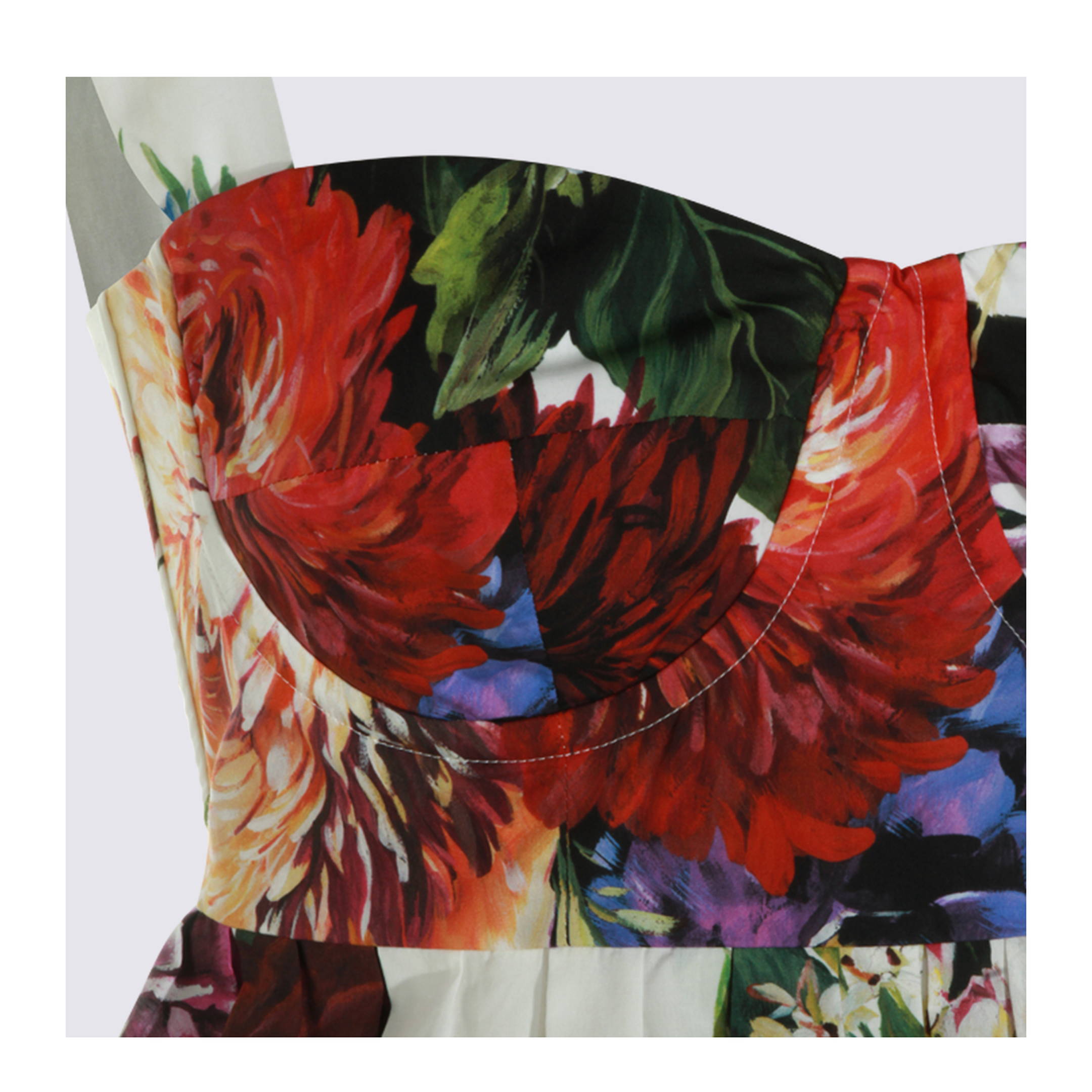 Bouquet Print Poplin Dress - Image 6