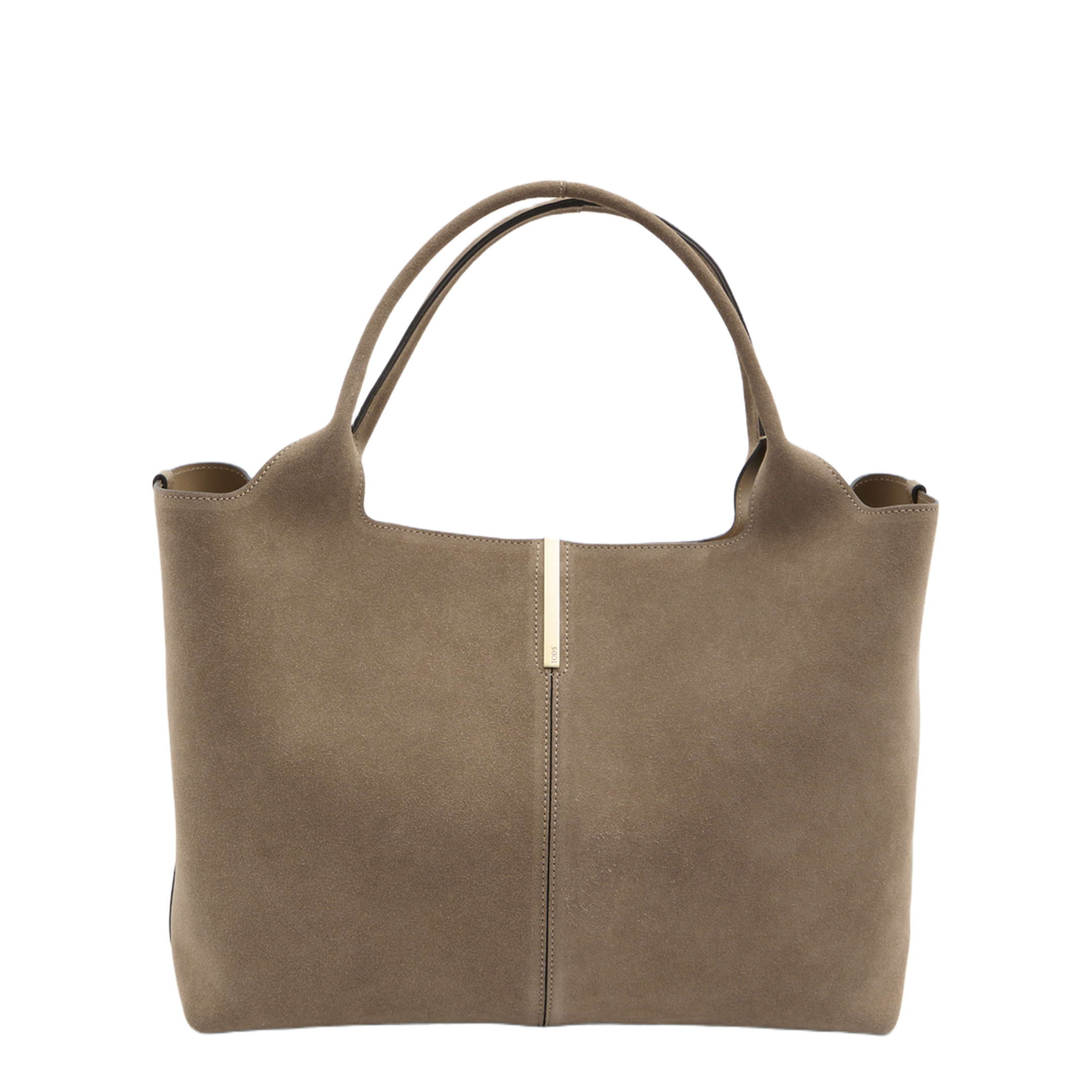 Medium Small Suede Shopping Bag - Beige - Image 1