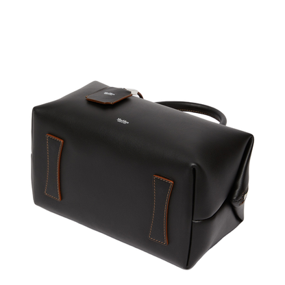 Medium Natural Leather Bowler Bag Black - Image 5