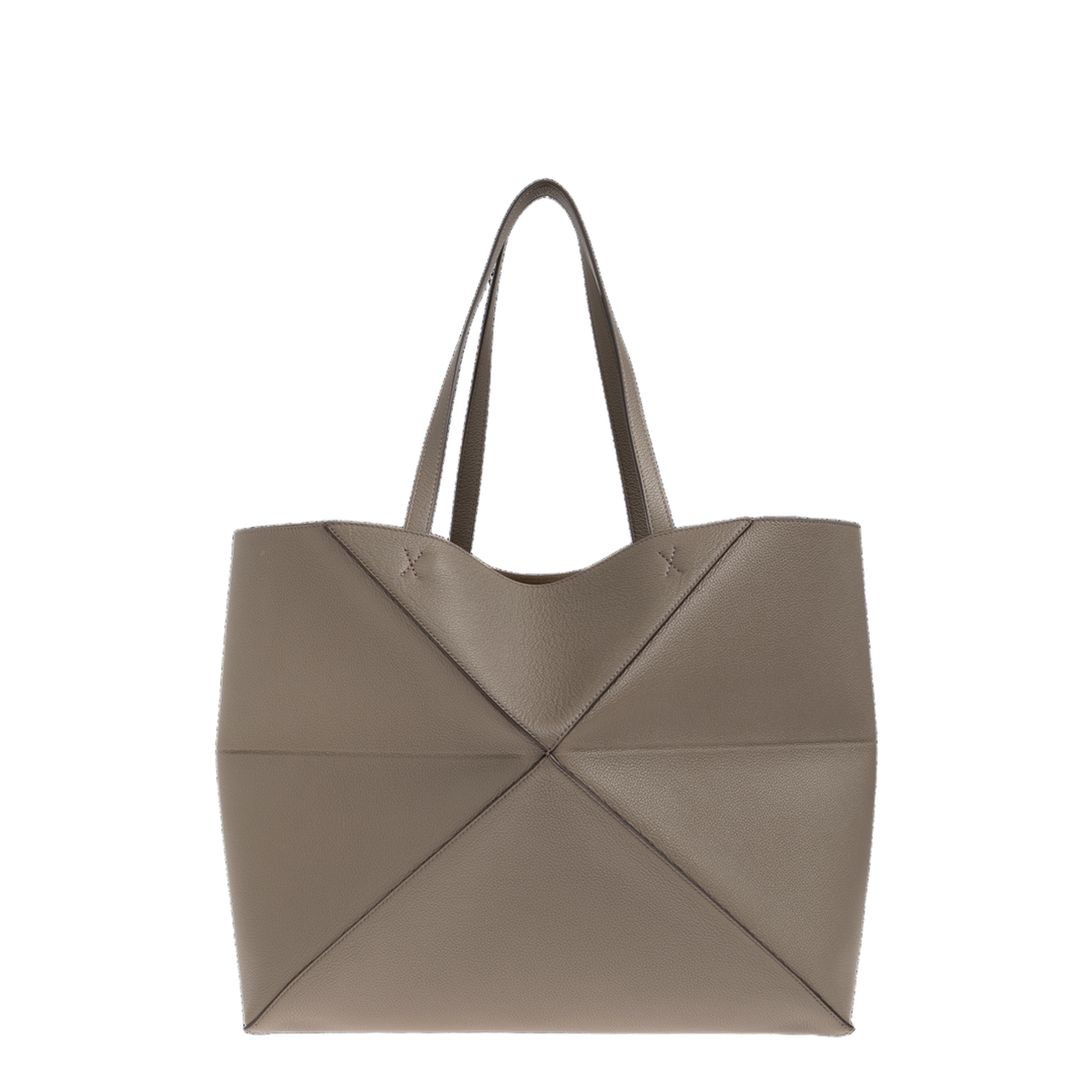 Puzzle Fold Large Horizontal Calfskin Tote - Taupe - Image 3
