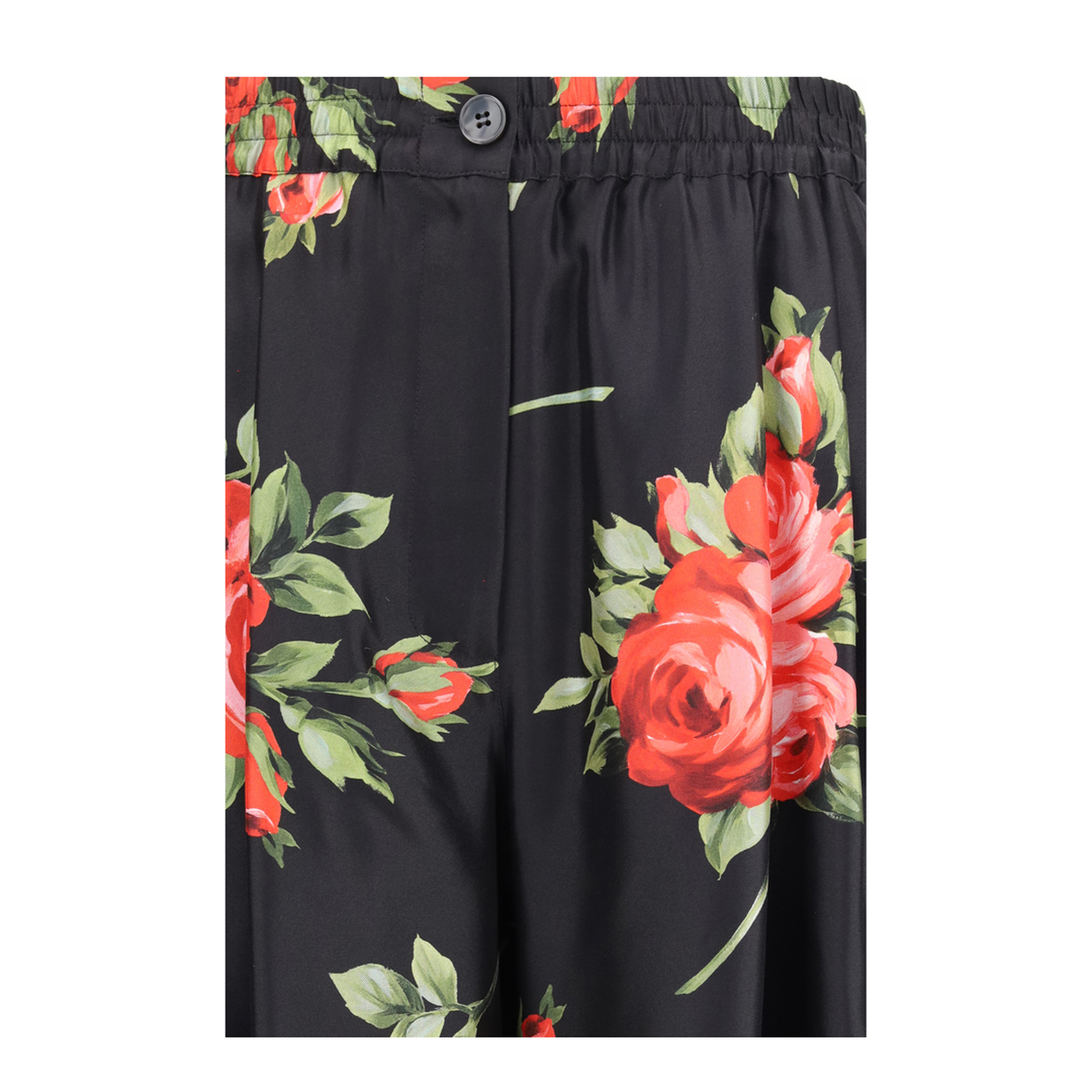 Wide-leg Pants with a Rose Bouquet Print - Image 3