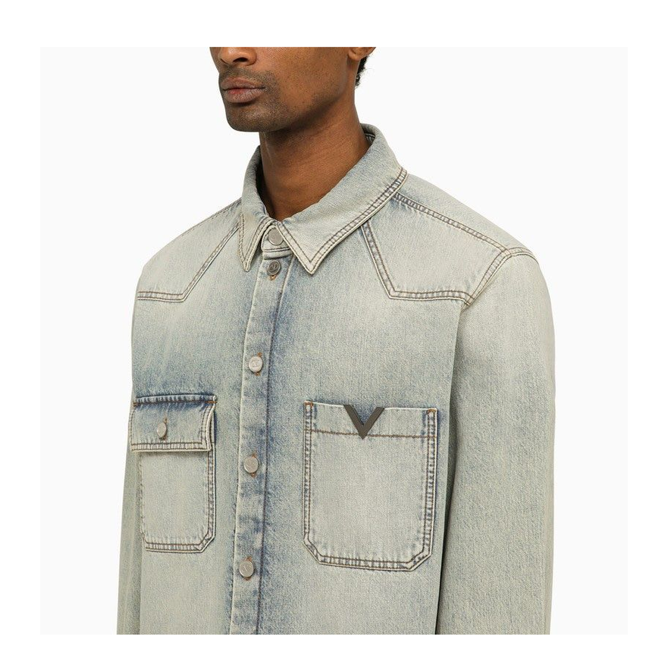 Denim Shirt Light Blue - Image 4