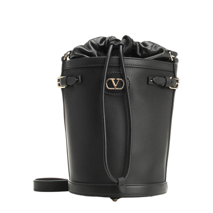 Antibes Bucket Bag Medium Leather - Black - Image 5