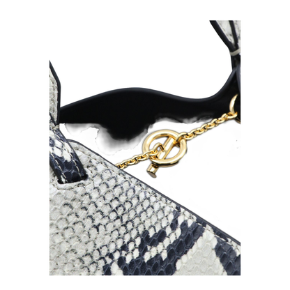 Lotus Mini Python-Embossed Calfskin Tote - Natural - Image 2