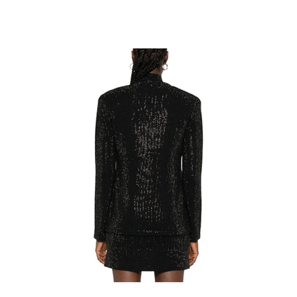 Virgin Wool-Blend Plain-Knit Cardigan with All-Over Rhinestones - Image 5