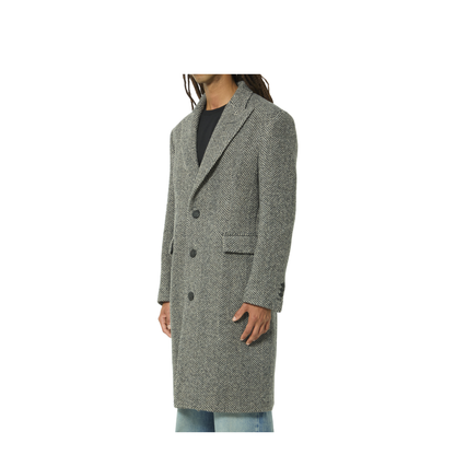 Single-breasted wool coat - Image 2