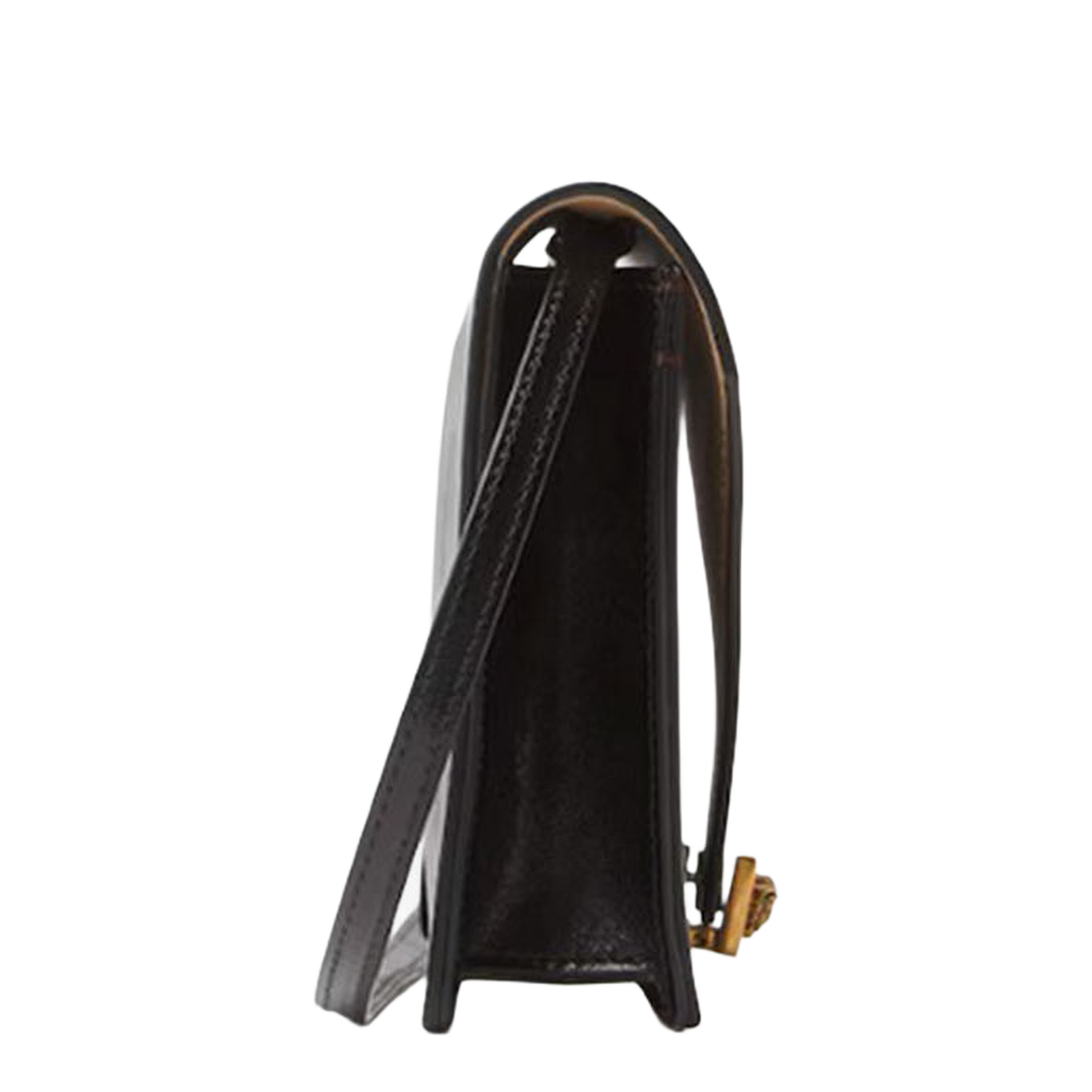 Pivot Small Calf Leather Bucket Bag - Black - Image 2