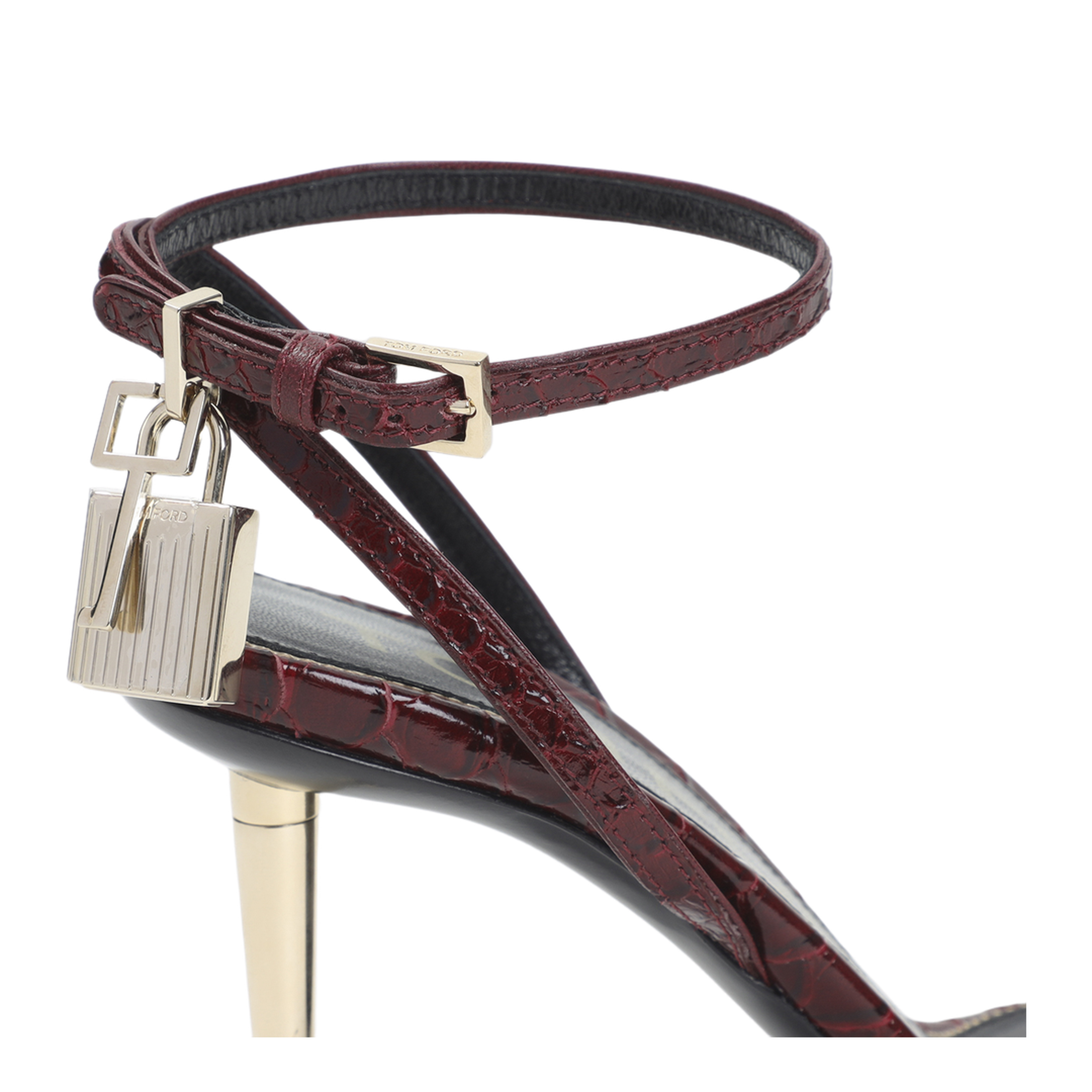 Semi Shiny Printed Python Sandals - Image 11