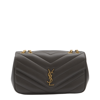 Loulou Medium MATELASSÉ Shoulder Bag Grey - Image 1