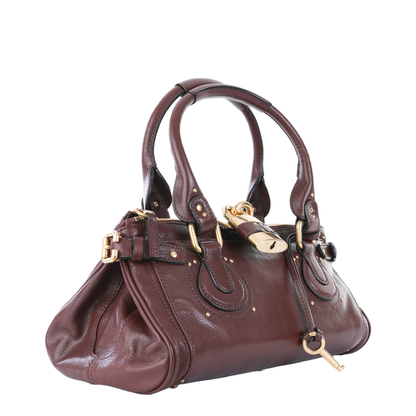 Paddington Buffalo Leather Shoulder Bag - Garnet - Image 4