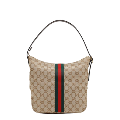 Lunetta Medium Canvas Crossbody - Sand and Brown GG Canvas - Image 3