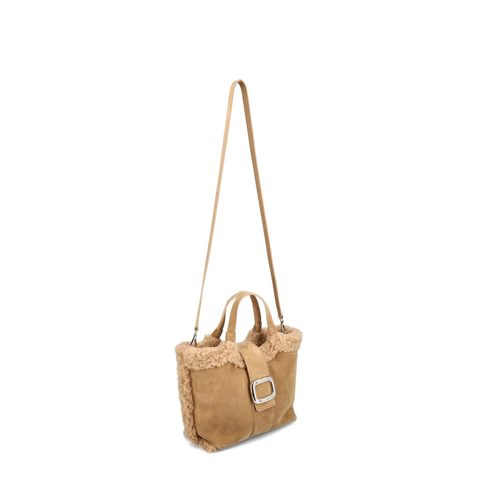 Choc Shopping Bag Suede Beige - Image 3