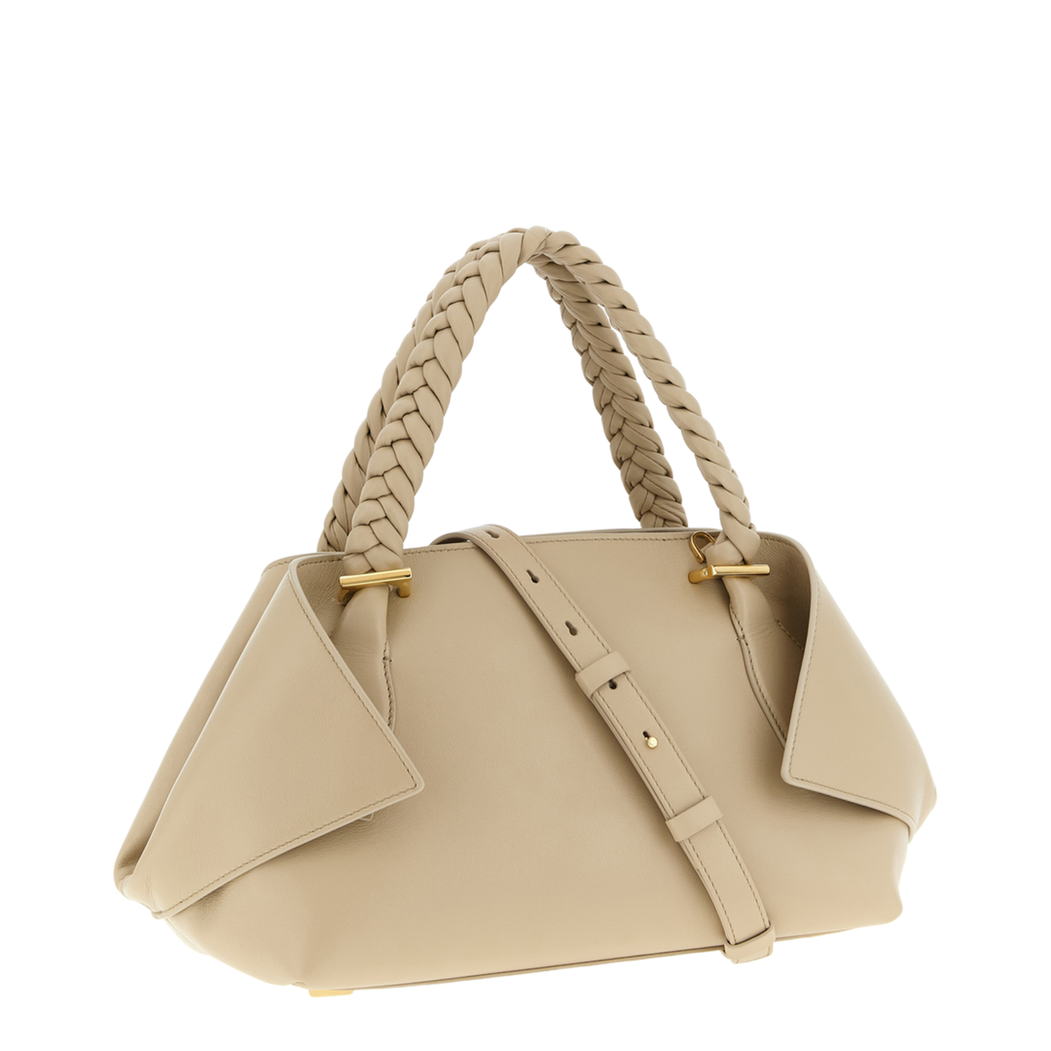 Handbag (M) Leather Beige - Image 2