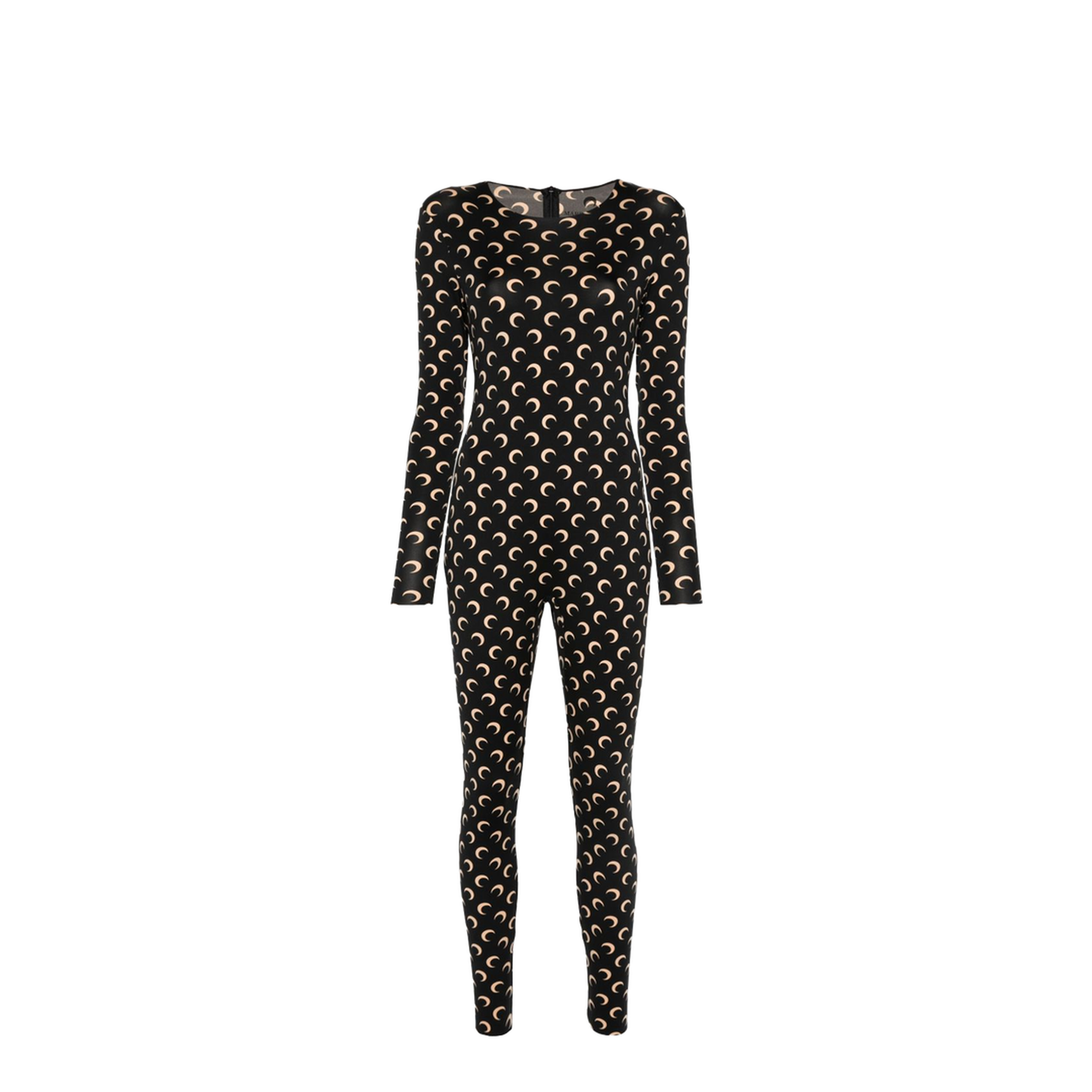 Moon Printed Catsuit - Black - Image 1
