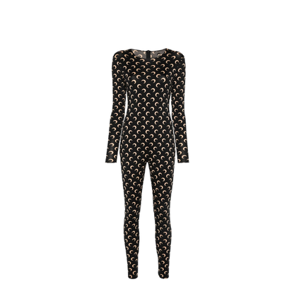 Moon Printed Catsuit - Black - Image 1
