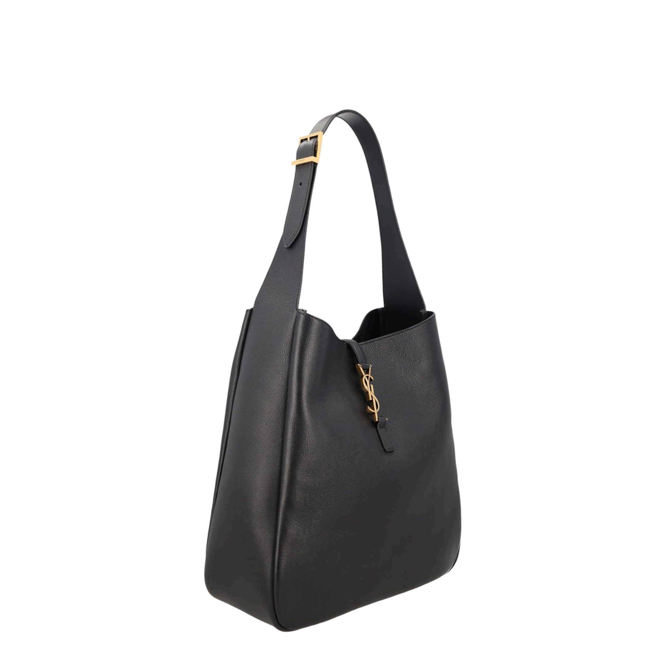 Le 5 À 7 Supple Large Grained Calfskin Shoulder Bag - Black - Image 3