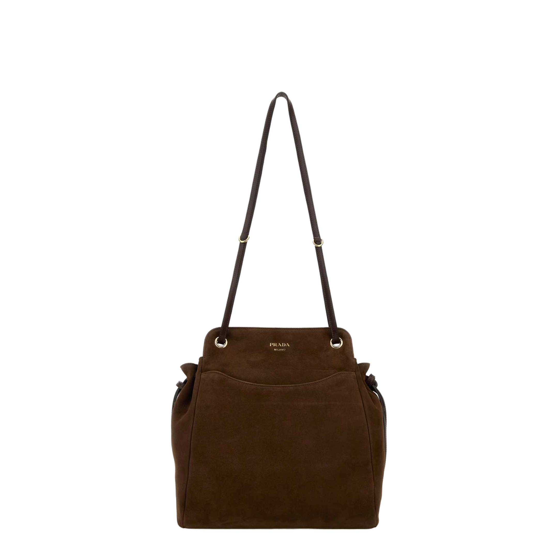 Brow Suede Medium Carry Bucket Bag - Image 1
