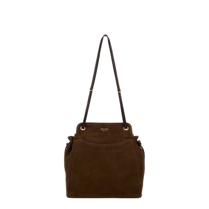 Brow Suede Medium Carry Bucket Bag - Image 1