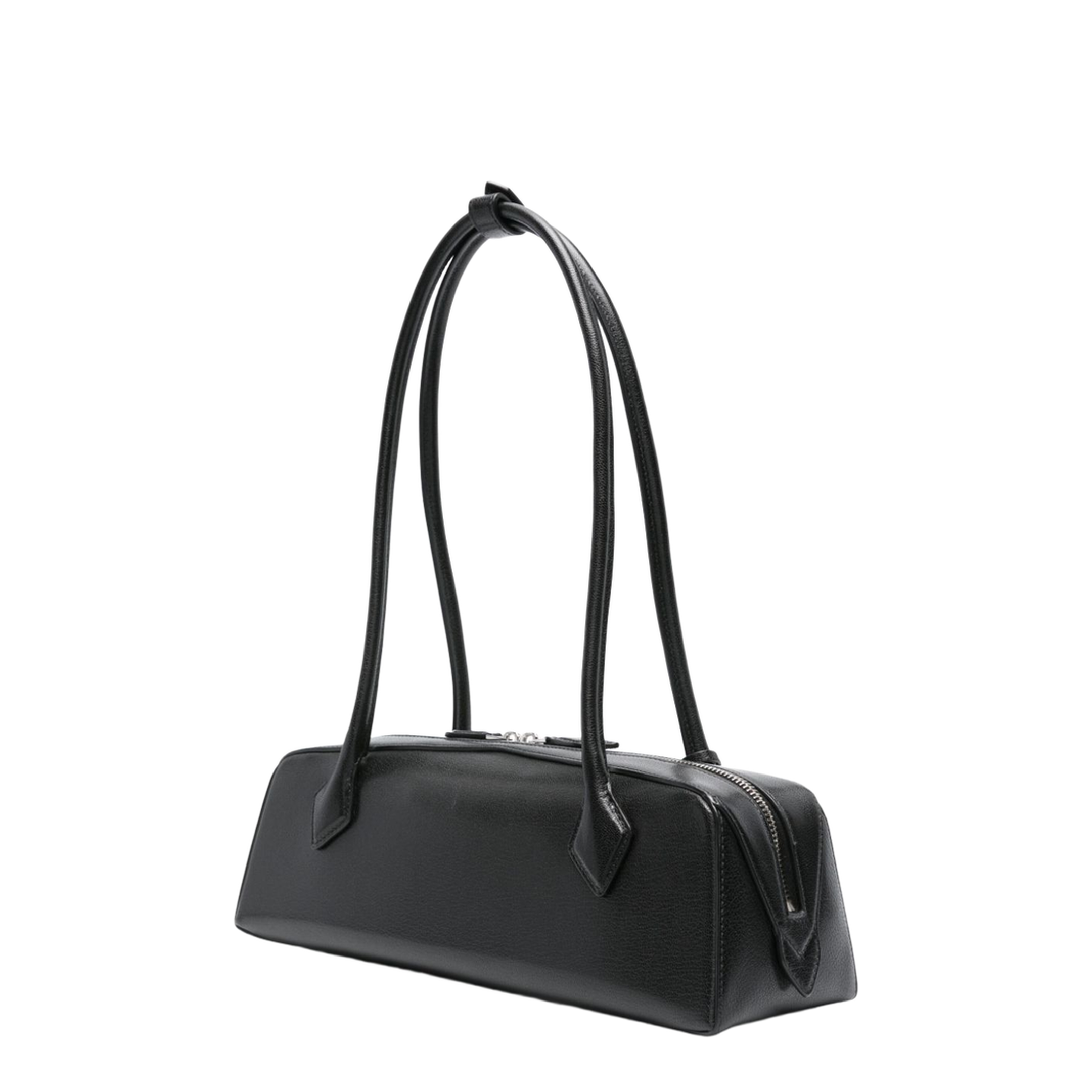 Le Teckel Medium Goatskin Shoulder Bag - Black - Image 2