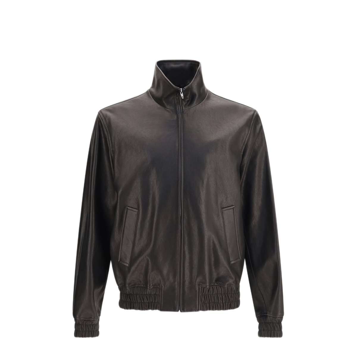 Leather Zip Jacket - Image 1