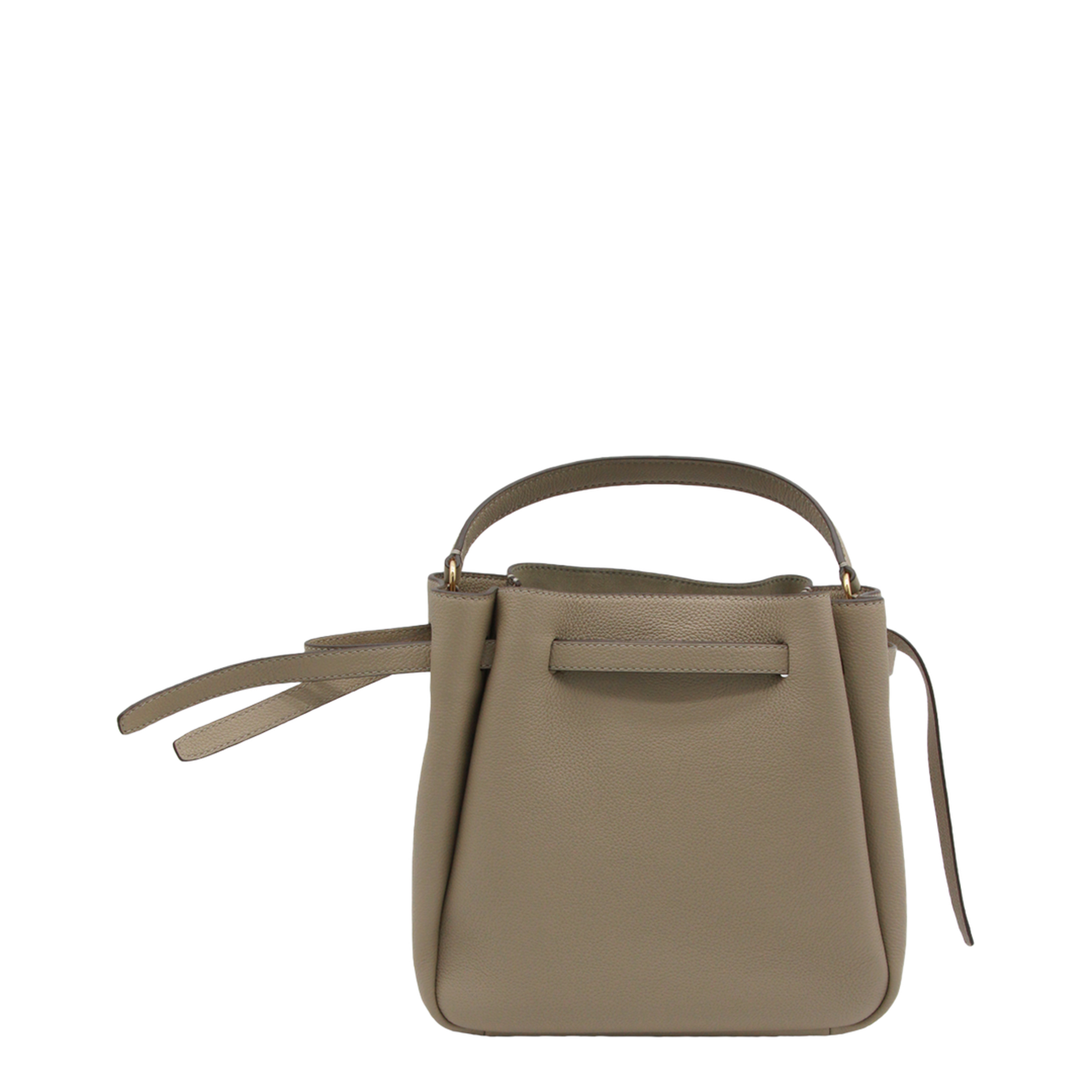 Romy Medium Pebbled Leather Bucket Bag - Soft Cement - Image 6