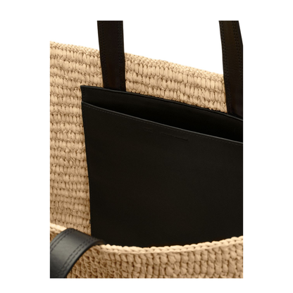 Ami de Coeur Raffia Tote Bag - Natural - Image 3