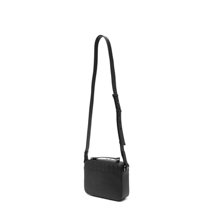 Front Flap Leather Crossbody Bag - Nero - Image 4
