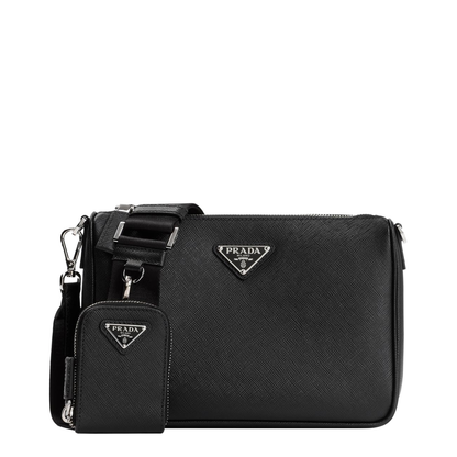 Saffiano Shoulder Bag Leather Black - Image 1
