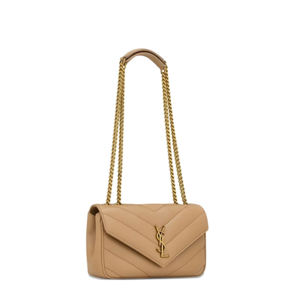 Loulou Small Matelassé Lambskin Crossbody Bag - Natural Tan - Image 3
