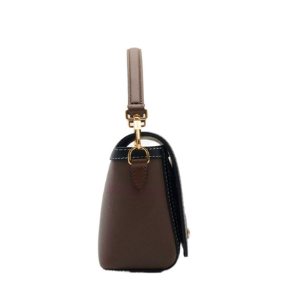 Top Handle Note Bag in Dark Birch Brown - Image 2